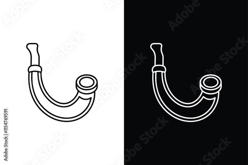 nasogastric tube icon illustration of a black and white symbols