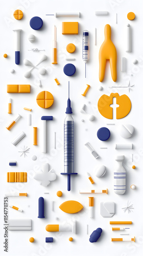 Wallpaper Mural Health action focused on medical instruments abstract graphic design creative environment aesthetic viewpoint conceptual imagery Torontodigital.ca