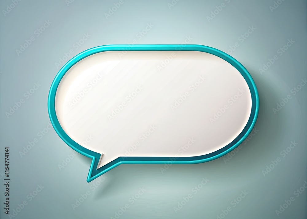 Bold-bordered, smooth oval chat bubble: a digital art design resource for communication and message illustrations.