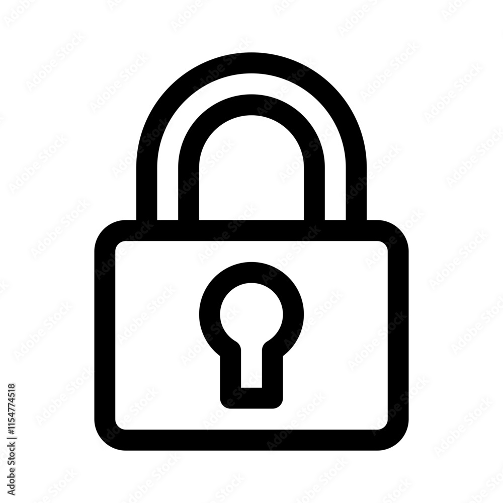 padlock line icon padlock line icon