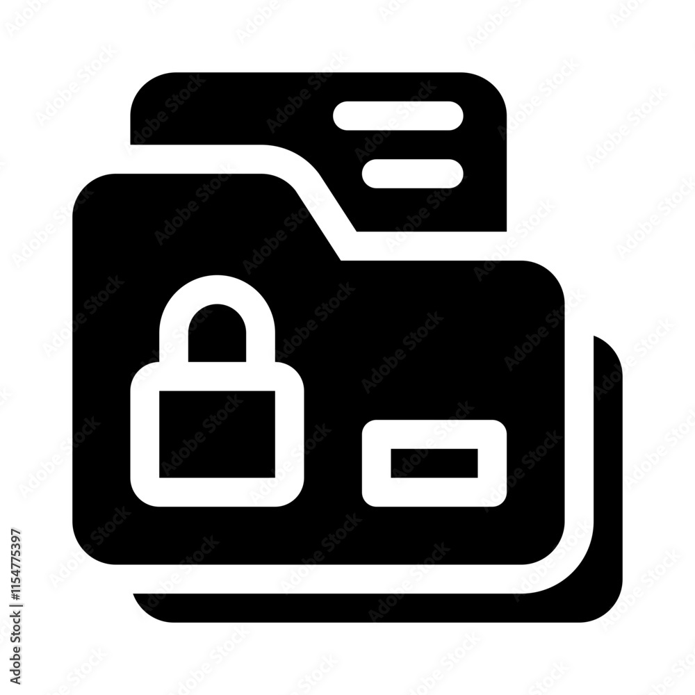 secure folder glyph icon secure folder glyph icon