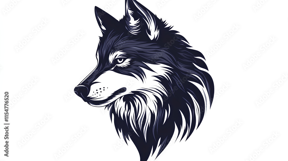 Beautiful wolf Clipart, isolated on a white background, wolf Beautiful wolf Clipart, isolated on a white background, wolf