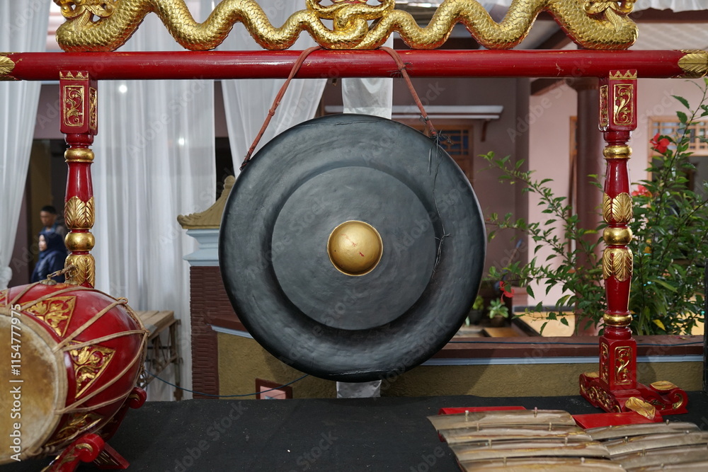 Naklejka premium One of the traditional Javanese musical instruments in gamelan
