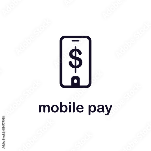 Wallpaper Mural flat abstract mobile pay icon logo Torontodigital.ca