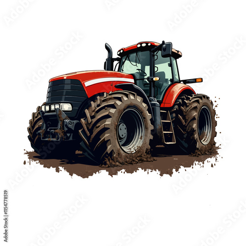 red tractor t-shirt design