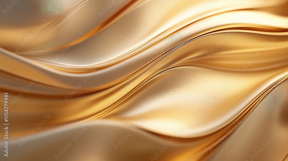 Rich Golden Texture Background with Shimmering Surfaces and Curves Rich Golden Texture Background with Shimmering Surfaces and Curves