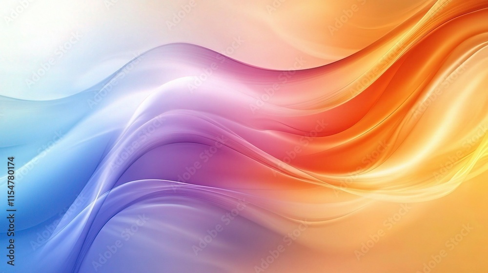 Smooth Abstract Flowing Shapes in Soft Color Gradient Background Smooth Abstract Flowing Shapes in Soft Color Gradient Background