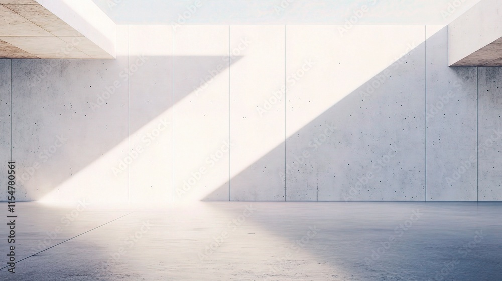 Obraz premium Subtle Lighting on White Concrete Wall with Smooth Texture