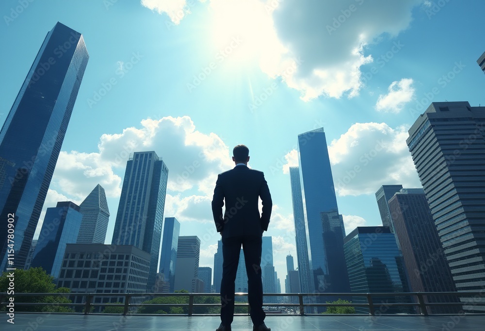 Atmospheric Perspective of a Downtown Cityscape with Reflective Surfaces and Fluffy Clouds
Atmospheric Perspective of a Downtown Cityscape with Reflective Surfaces and Fluffy Clouds