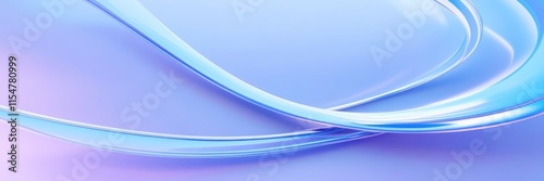 Abstract waves, fluid curves, cool blue tones, light purple hues, dynamic flow, smooth gradients, soft lighting, minimalist design, digital art, vector graphics style, modern background, ethereal atmo