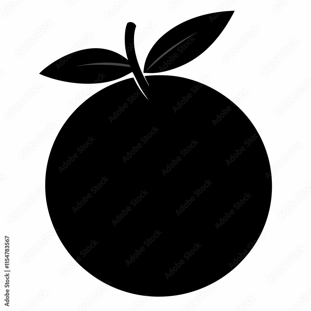 Clementine black silhouette vector Clementine black silhouette vector