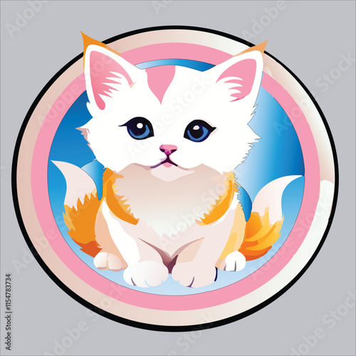 Foto cute cat vector