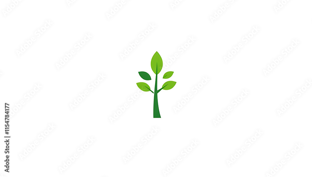 A minimalist tree icon with a green leaf design, simple and elegant on a white background.
A minimalist tree icon with a green leaf design, simple and elegant on a white background.