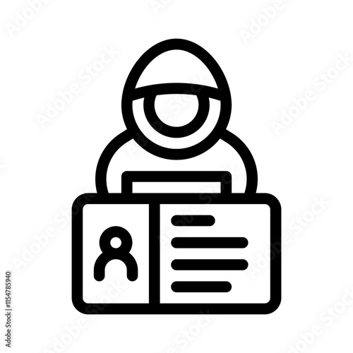 Identity Theft line icon