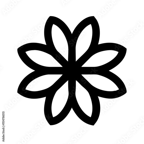 aster flower icon design
