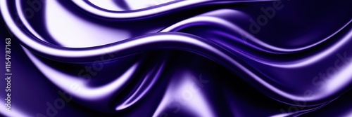 Abstract fluid waves, deep purple and white swirls, flowing curves, silky smooth texture, glossy surface, dynamic movement, ultra high resolution, 8K render, digital art, vibrant colors, sleek design, photo