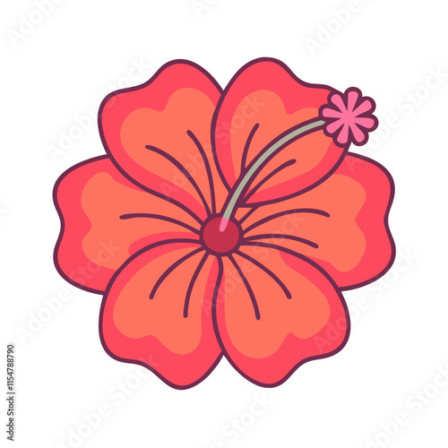 hibiscus flower icon design