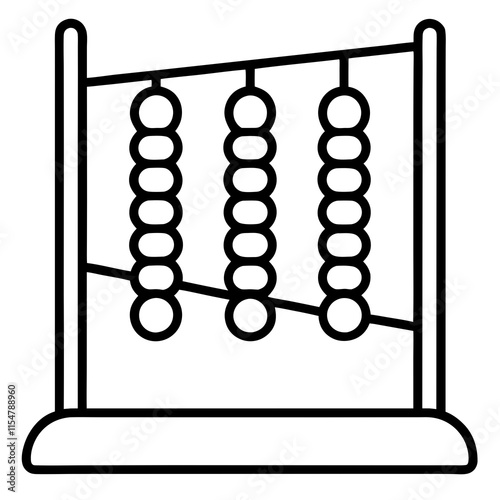 Abacus Line Art Vector Illustration