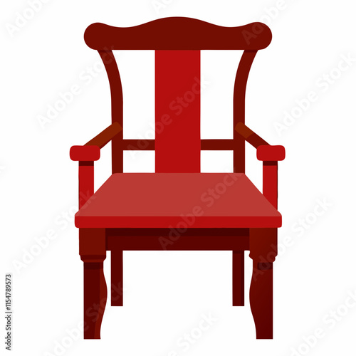 red chair isolated on white