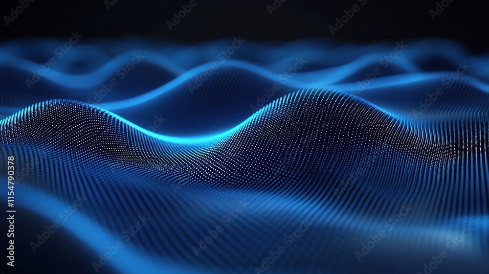 Futuristic Abstract Digital Grid with Glowing Lines in Dark Background Futuristic Abstract Digital Grid with Glowing Lines in Dark Background
