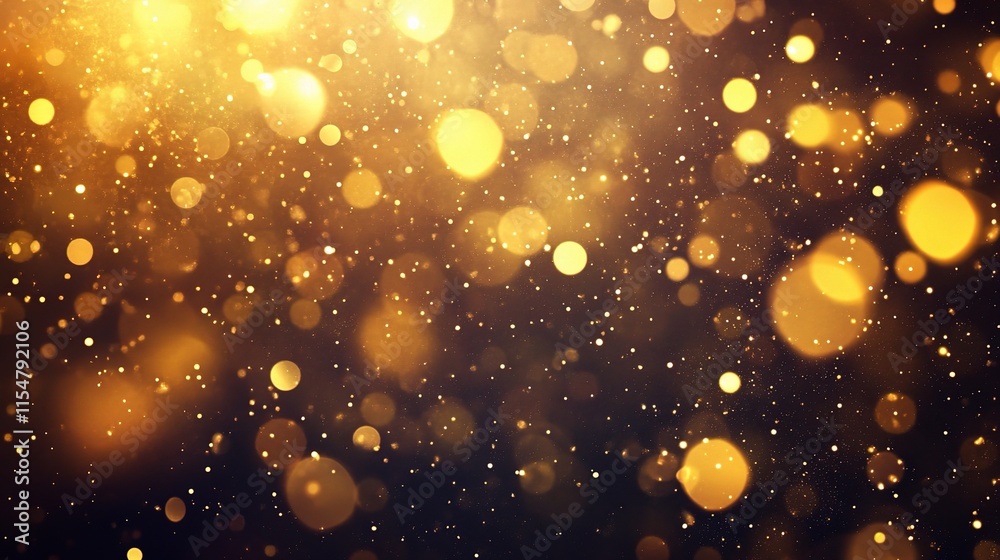 Bright Golden Particles Shimmering Against a Dark Background Bright Golden Particles Shimmering Against a Dark Background
