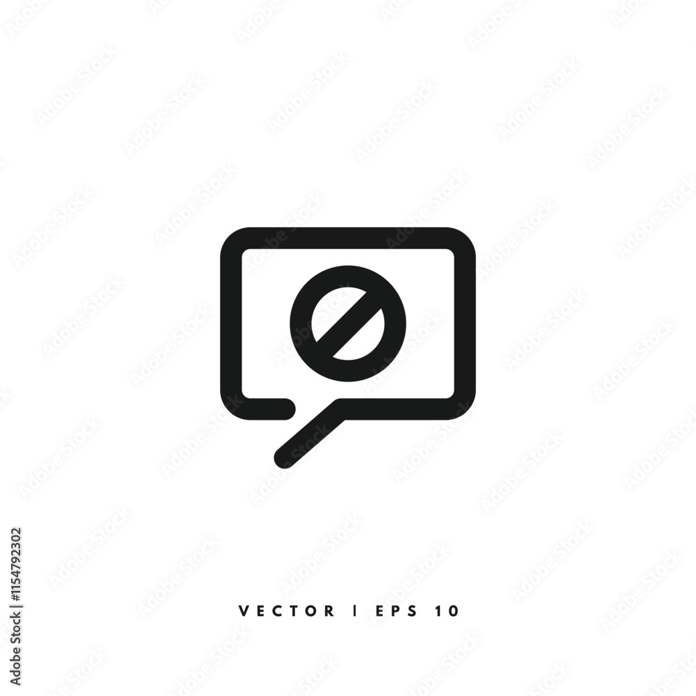 Disable Chat Icon. Editable Stroke Disable Chat Icon. Editable Stroke