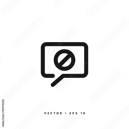 Disable Chat Icon. Editable Stroke photo