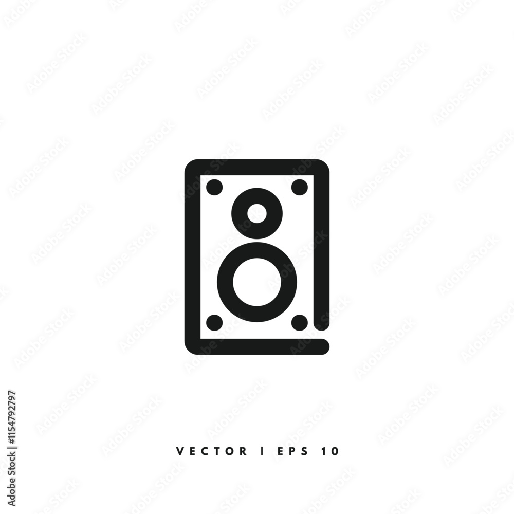 Speakar Audio Icon. Editable Stroke Speakar Audio Icon. Editable Stroke