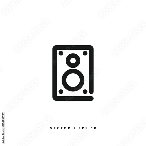 Speakar Audio Icon. Editable Stroke