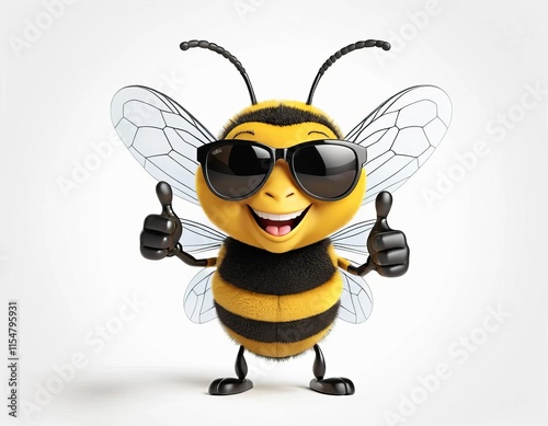 bee on a white