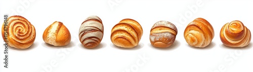 Wallpaper Mural Bread artisan fluffy concept. Deliciously crafted artisan bread rolls bakery food photography cozy kitchen close-up culinary art Torontodigital.ca