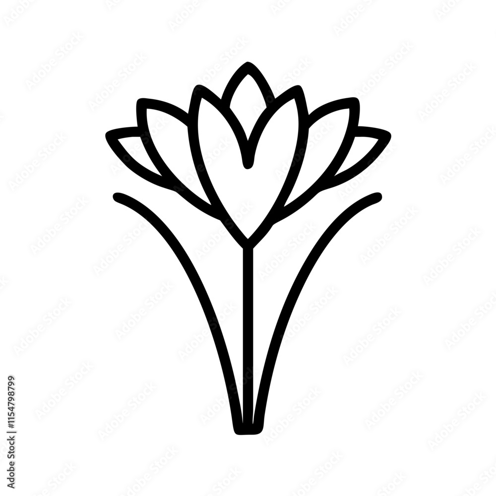 Obraz premium crocus flower icon design