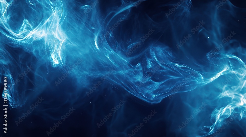 Obraz premium Dynamic Blue Light Streaks on Dark Background for Creative Projects
