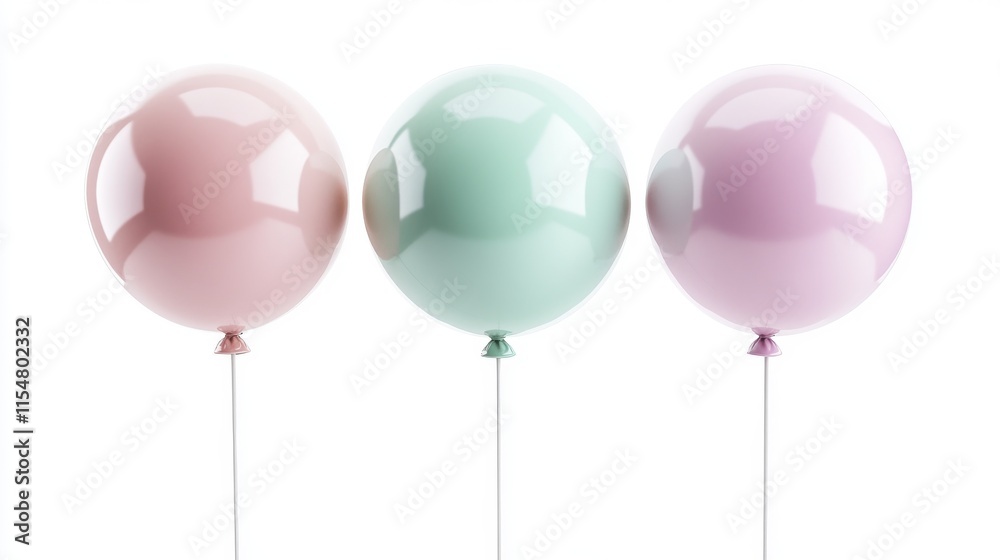 98.Set of pastel helium balloons in round shapes, featuring soft colors like pale pink, mint green, and lavender; the 3D design provides a smooth, realistic look for elegant decor. 98.Set of pastel helium balloons in round shapes, featuring soft colors like pale pink, mint green, and lavender; the 3D design provides a smooth, realistic look for elegant decor.