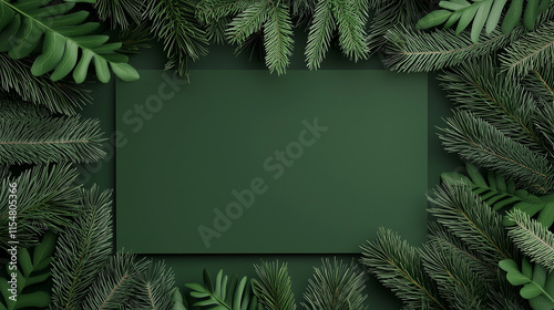 Green Holiday Frame: Elegan...