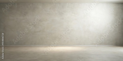 Empty room with a textured wall and polished floor, ideal for design presentation