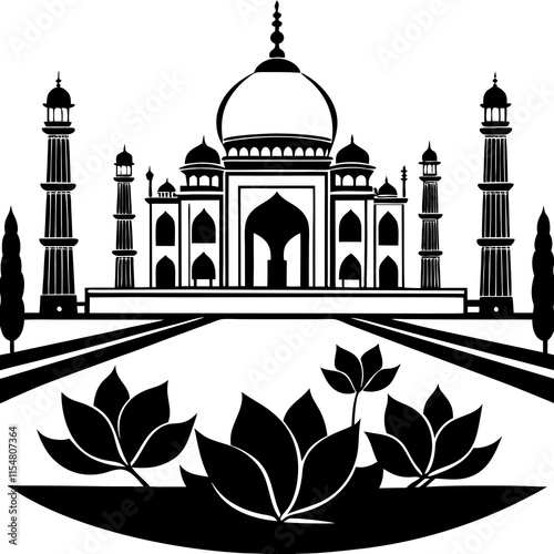  Taj mahal agra india scenic view of taj mahal