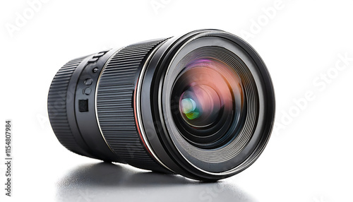 Camera lens isolated on white. photo