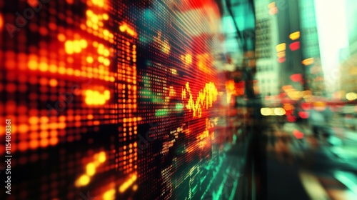 Wallpaper Mural Dynamic Research Visualization with Bold Colors and Light Torontodigital.ca