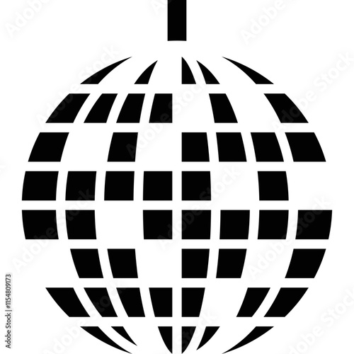 Disco ball simple vector icon