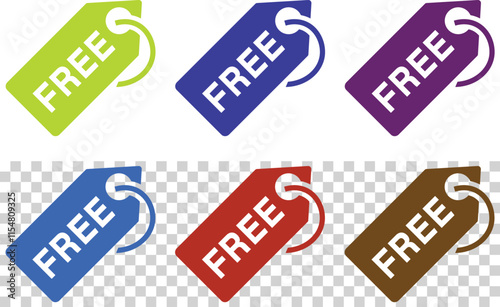 Colorful free tag icon for business use. Free tag icons.