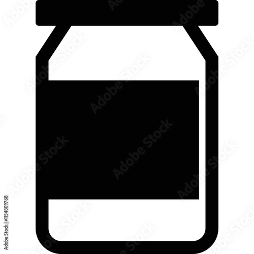 Jam jar simple vector icon