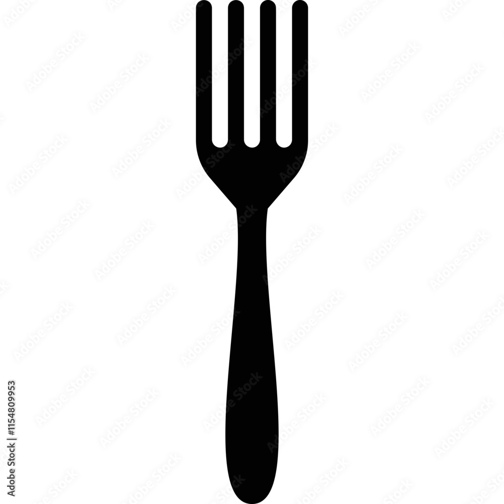 Fork simple vector icon