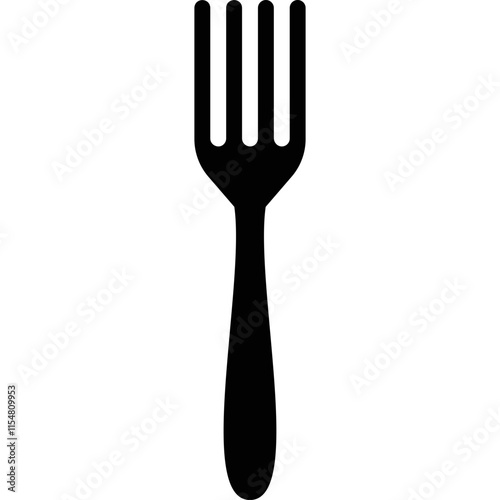 Fork simple vector icon