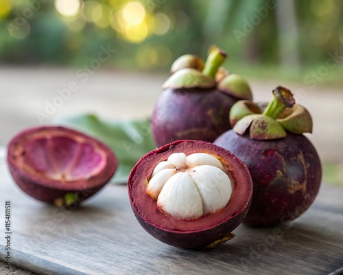 fresh mangosteen fruit