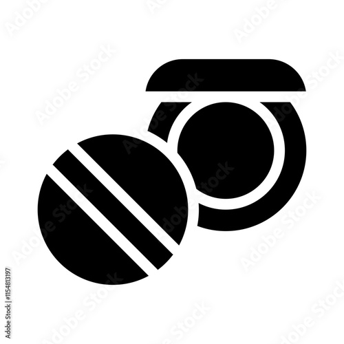 powder compact glyph icon