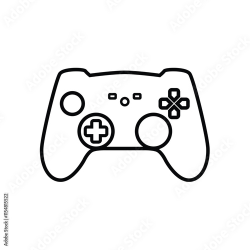 game icon. joystick, controller, console. for rental logo, web icon, play station, line design style. Vector design