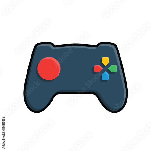 game icon. joystick, controller, console. for rental logo, web icon, play station, colored flat design style. Vector design