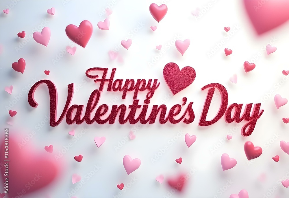 custom made wallpaper toronto digitalhappy valentine's day celebration with heart confetti and festive pink background