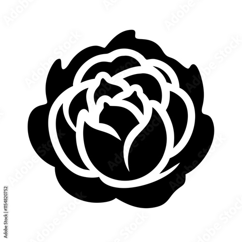 peony flower icon design